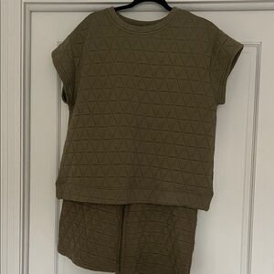 Olive Quilted Women's Set